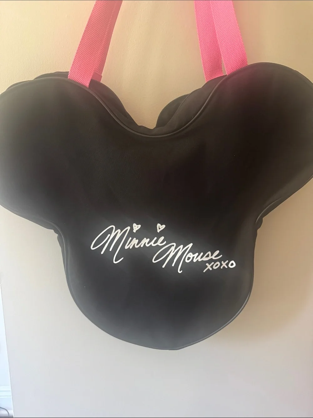 Disney Minnie Mouse Black Tote with Pink Bow